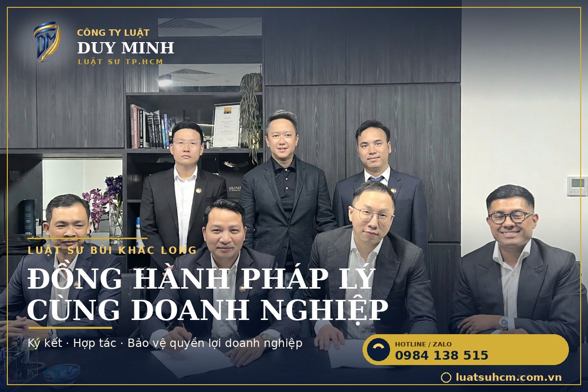 Luật sư Bùi Khắc Long – Công ty Luật Duy Minh ký kết hợp tác cùng đối tác doanh nghiệp tại TP.HCM