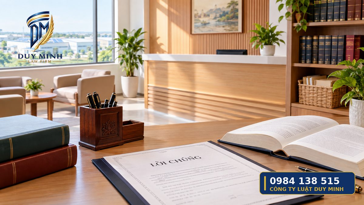 Lời chứng của công chứng viên chứng nhận tính xác thực của hợp đồng giao dịch